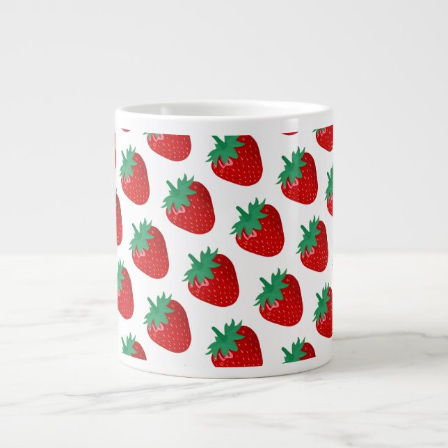 Taza De Café Gigante Fresas (Frente)