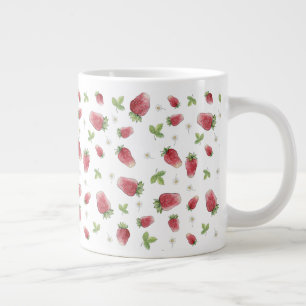 Taza De Café Gigante Fresas de color rojo