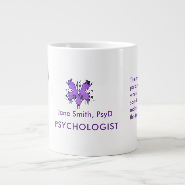 Taza De Café Gigante Freudian Cartoon Psychologist Name Inspiring Quote (Frente)