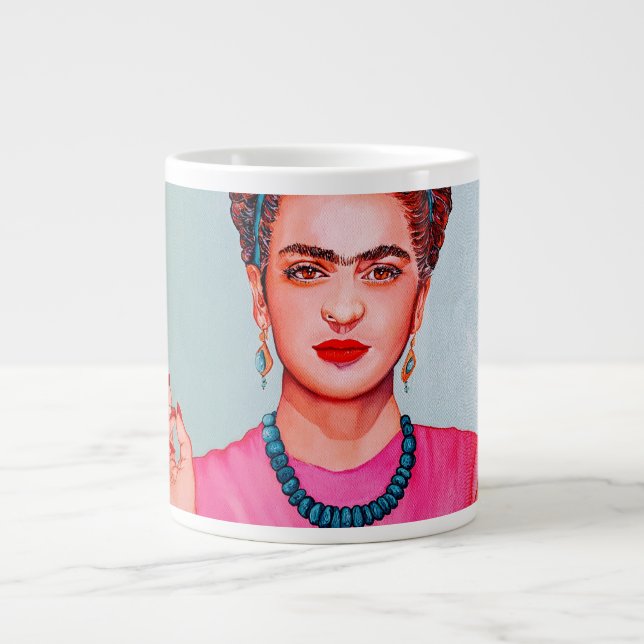 TAZA DE CAFÉ GIGANTE FRIDA KAHLO (Frente)