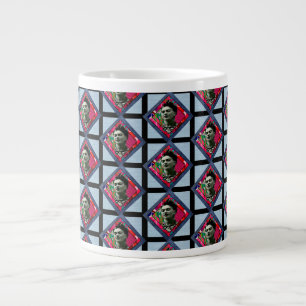 Taza De Café Gigante Frida Kahlo Retro Pink Denim