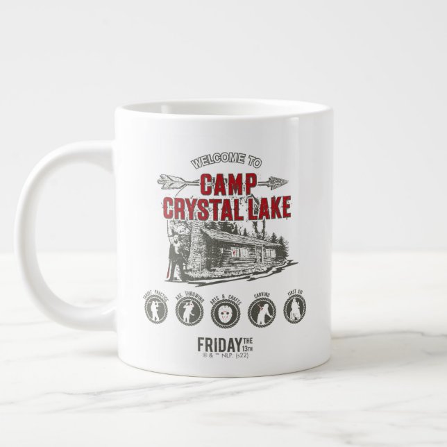 Taza De Café Gigante Friday the 13th | Welcome to Camp Crystal Lake (Izquierda)