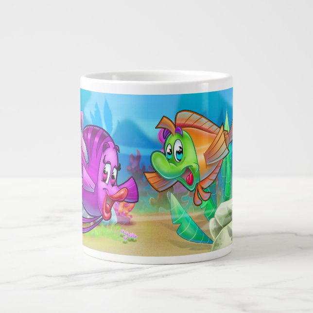 Taza De Café Gigante FriendFish personalizado lindo  (Frente)