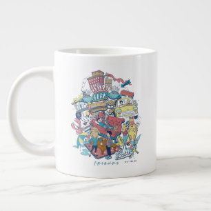Taza De Café Gigante FRIENDS™   Collage de dibujos animados