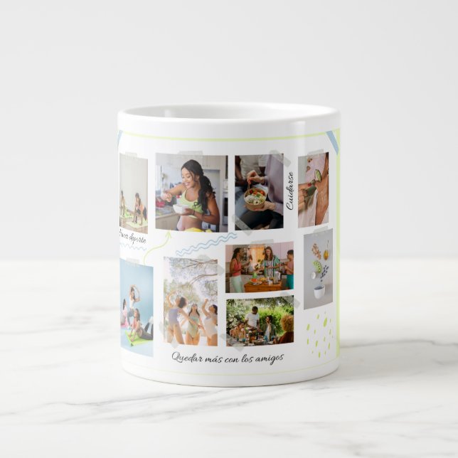 Taza De Café Gigante  Friends Collage Mug | Personalized Memory Mug (Frente)