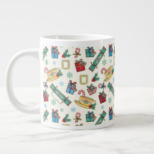 Taza De Café Gigante FRIENDS™   Patrón de Iconos de Navidad