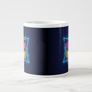 Taza De Café Gigante Frio letrero de NEÓN SIMULADO de GAME OVER