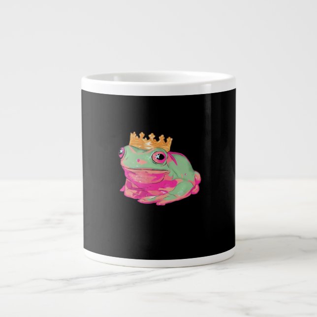 Taza De Café Gigante Frog King Funky Meme Classic Style (Frente)