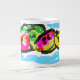 Taza De Café Gigante Frutas de verano alegría