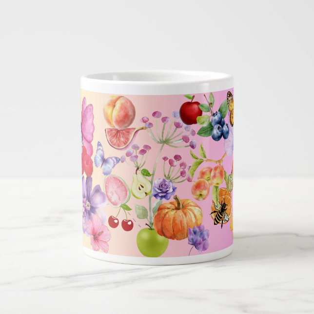 Taza De Café Gigante Frutas mixtas (Frente)