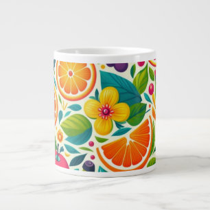 Taza De Café Gigante Frutos coloridos