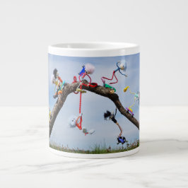 Taza De Café Gigante Fubby's die aan het Skaten zijn.