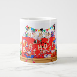 Taza De Café Gigante Fubby's die feest vieren voor verjaardag.