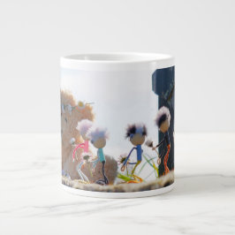 Taza De Café Gigante Fubby's die madeliefjes naar een Beer brengen.