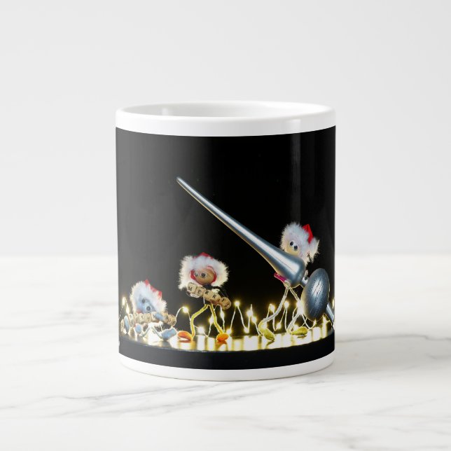 Taza De Café Gigante Fubby's in Kerstsfeer met Kerstdecoratie. (Frente)