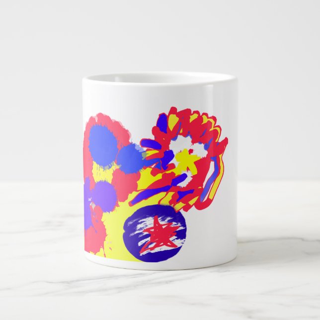 Taza De Café Gigante Fuego 4 de julio (Frente)