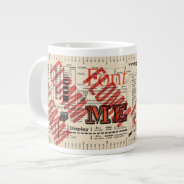 Taza De Café Gigante Fuente yo edición de FLommwoorde de la tipografía