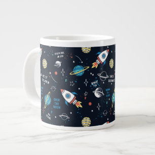 Taza De Café Gigante Fuera de este patrón espacial mundial