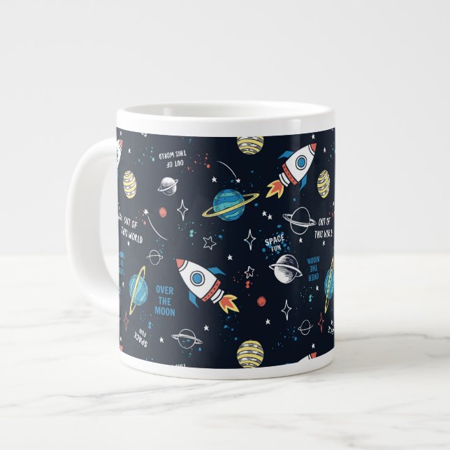 Taza De Café Gigante Fuera de este patrón espacial mundial (Izquierda)