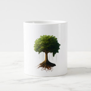 Taza De Café Gigante Fuerza de la silueta: diseño Jumbo Mug