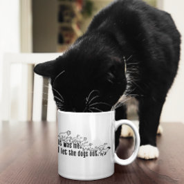 Taza De Café Gigante Fui yo - dejé a los perros divertidos