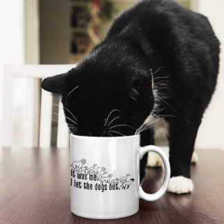 Taza De Café Gigante Fui yo - dejé a los perros divertidos