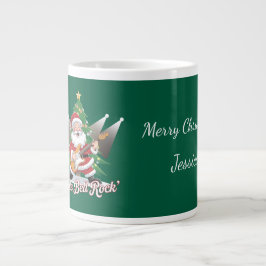 Taza De Café Gigante Fun padre Navidad Guitarra jingle Bell Rock