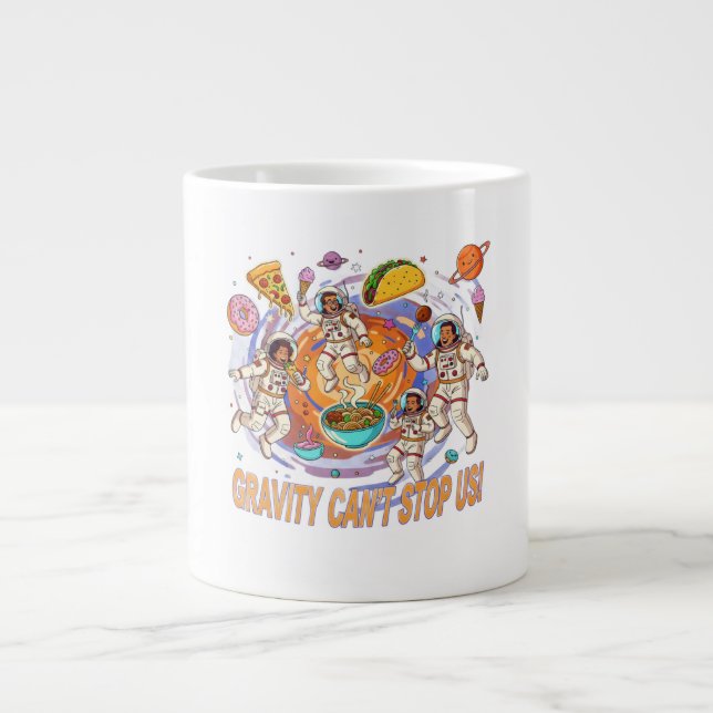 Taza De Café Gigante Fun Space Food Adventure Design | Cosmic Food (Frente)