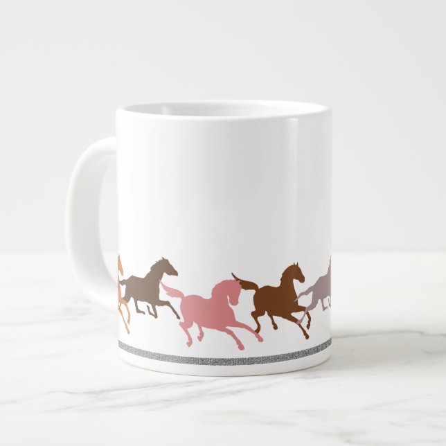 Taza De Café Gigante Funcionamiento de los caballos salvajes (Izquierda)