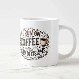 Taza De Café Gigante Funciono con Café y Decisiones Malas Taza con Fras