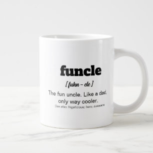 Taza De Café Gigante Funcle, divertido tío café Mug ser el tío más gran