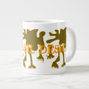 Taza De Café Gigante ¡Funky Mamma BASIL Diseño Jumbo Mug!