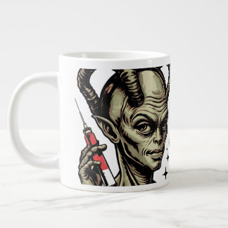 Taza De Café Gigante Funny alien hypodermic needle dose of reality