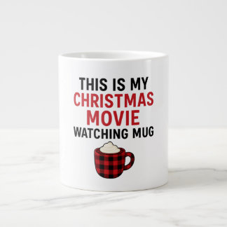 Taza De Café Gigante Funny Christmas Movie Watching Mug • Cozy Hot Coco