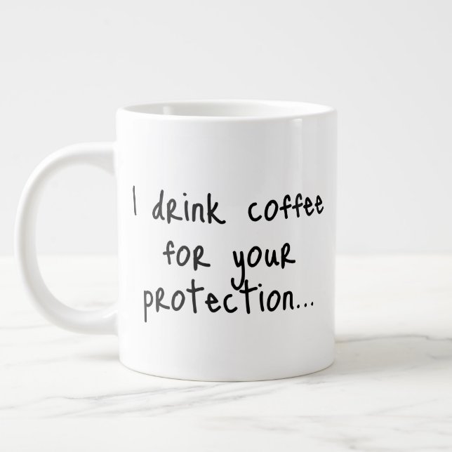 Taza De Café Gigante Funny Coffee Quote | Sarcastic Gift Idea | Minimal (Izquierda)