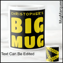 Funny Custom Name Big Mug Caution Tape 002