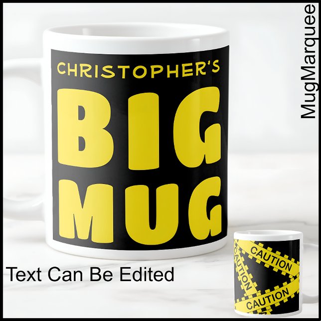 Taza De Café Gigante Funny Custom Name Big Mug Caution Tape 002 (Subido por el creador)