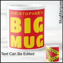 Funny Custom Name Big Mug Caution Tape 003