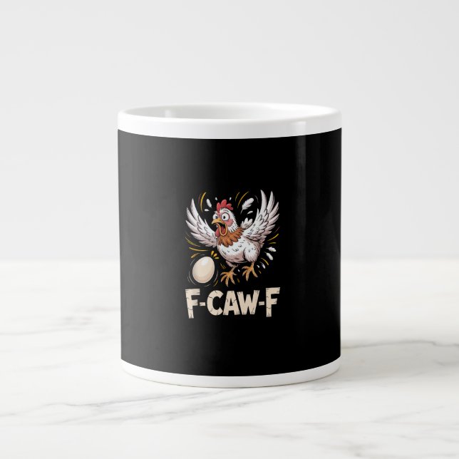 Taza De Café Gigante Funny F-Caw-F Hen Creative Casual (Frente)