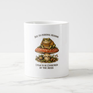 Taza De Café Gigante Funny Frog Mushroom 
