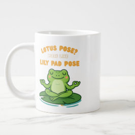Taza De Café Gigante Funny Frog Yoga Personalizado Lotus Lily Pad Pose