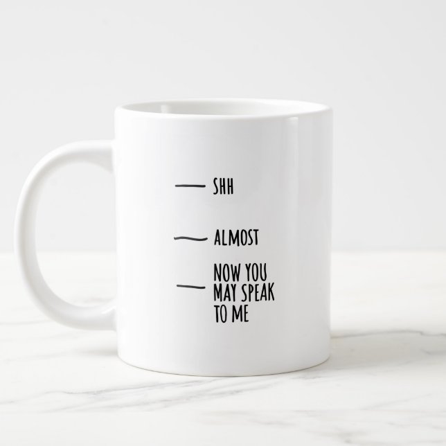 Taza De Café Gigante Funny Humor Coffee Quote Mood Big Mug (Izquierda)