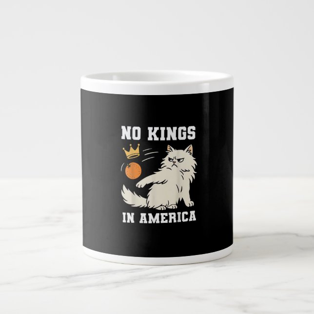 Taza De Café Gigante Funny No Kings In America Retro Classic (Frente)