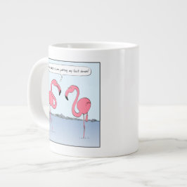 Taza De Café Gigante Funny Personalizado de Flamingos Rosa | Novedad hu