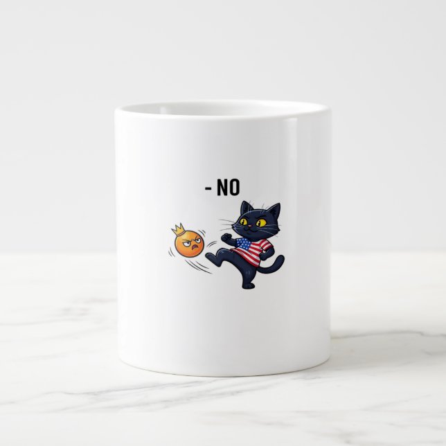 Taza De Café Gigante Funny Political Meme No Cat (Frente)