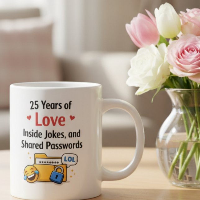 Taza De Café Gigante Funny Silver Wedding Anniversary Mug Gift (Subido por el creador)