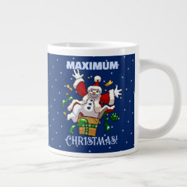 Taza De Café Gigante Funny Snowman Maximum Christmas Surprise Cartoon