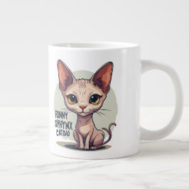 Taza De Café Gigante Funny Sphynx Cat Dad Cartoon Art