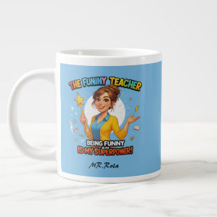 Taza De Café Gigante Funny Teacher Mug - Nombre personalizado