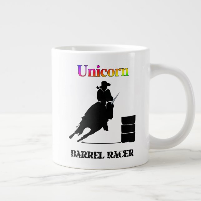 Taza De Café Gigante Funny Unicorn Barrel Racer (Derecha)